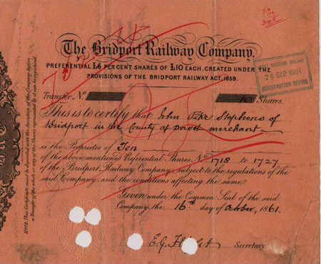 Bridport Rly Share