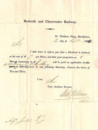 Redruth and Chasewater Railway 1834