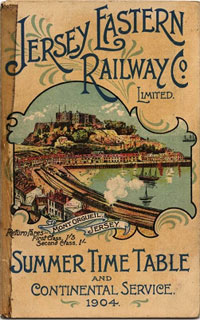 timetable for the
Jersey Eastern Railway